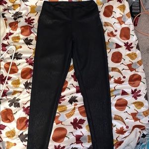 Faux snake skin leggings